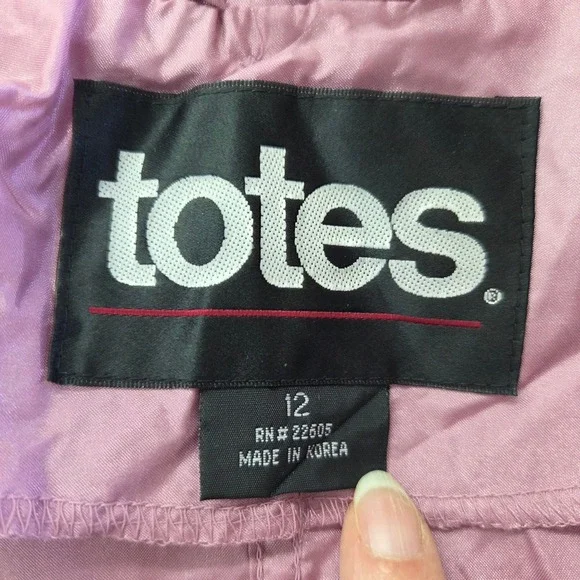 Totes Raincoat Women 12 Mauve Pink Vintage Belted Hooded Trench Coat Longline - Picture 4 of 10